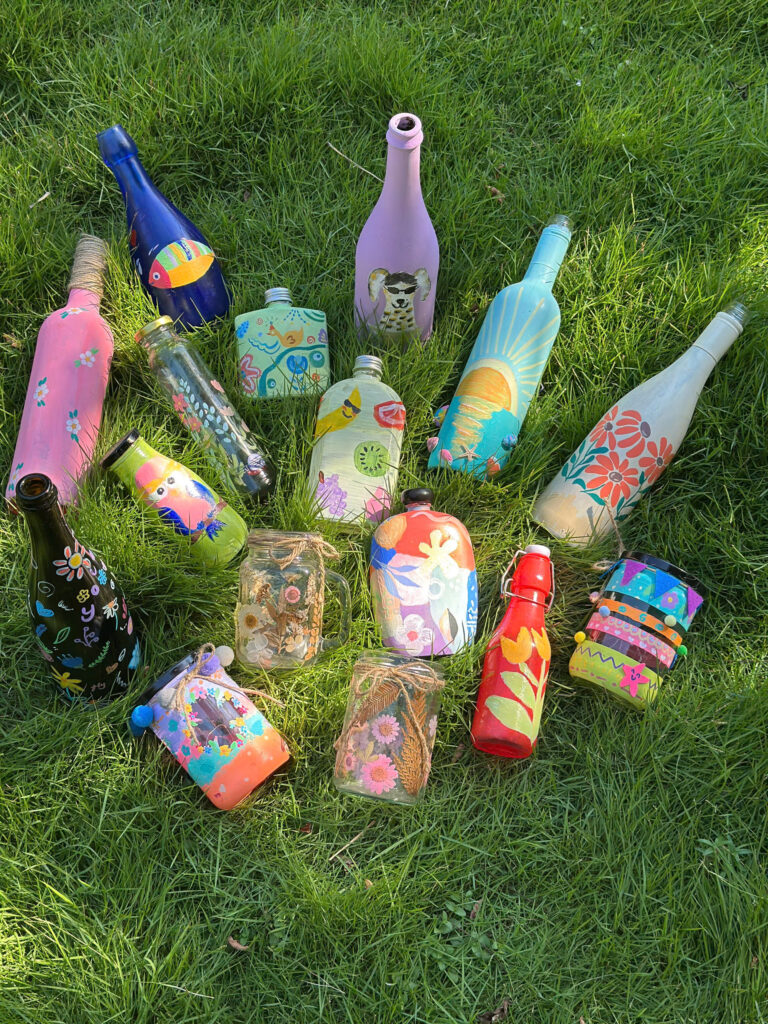 recycling art in liulo kids workshop
